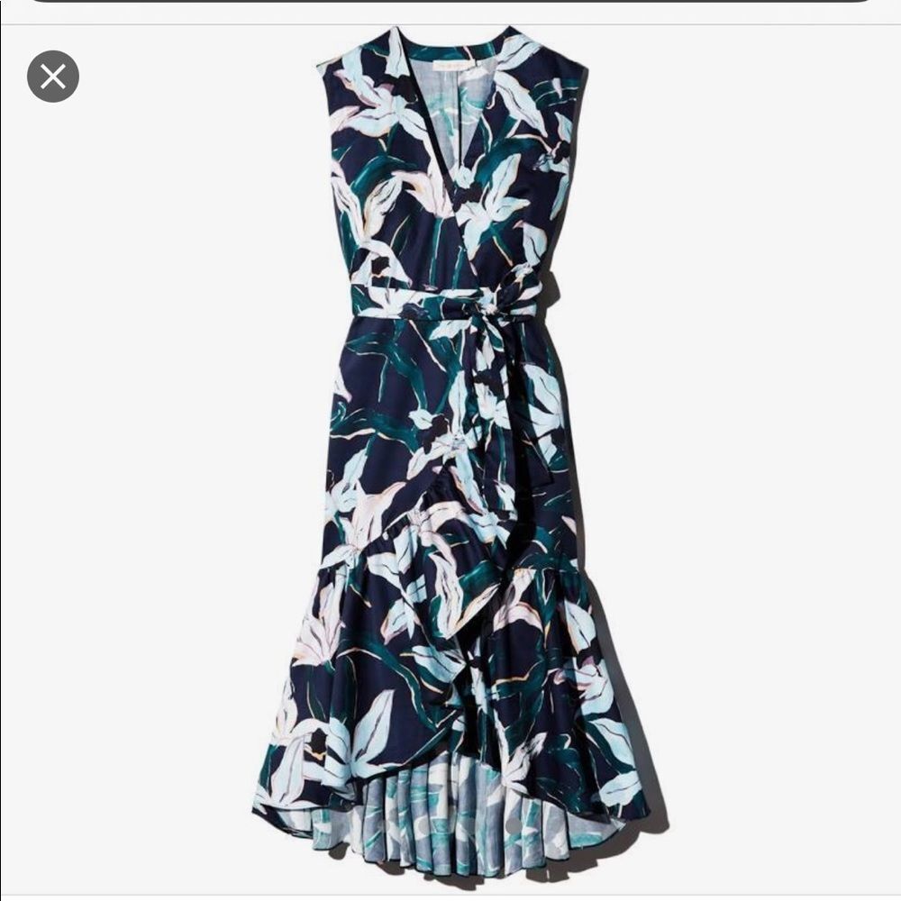 Tory Burch cotton wrap dress. - Picture 3 of 9